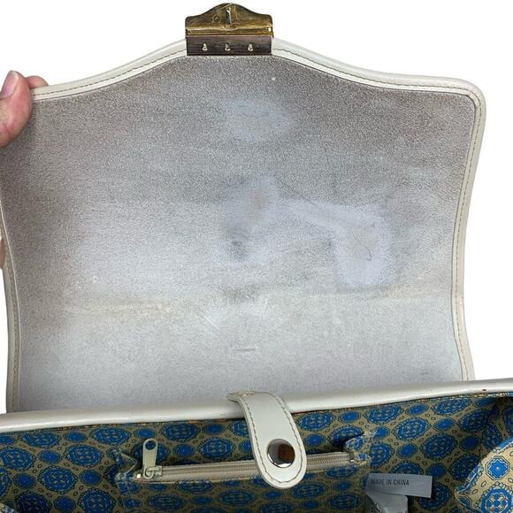 Rosenio Splendid Beige Structured Doctors Handbag Bag w Shoulder Strap - Picture 16 of 16